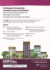 Read more about the article Nottingham EMPO residential landlord forum for selective licensing at Crowne Plaza